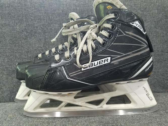 Used Junior Bauer Supreme S170 Hockey Goalie Skates Regular Width Size 5
