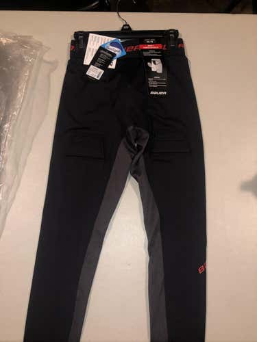 New Black Youth Medium Bauer Jock With Cup