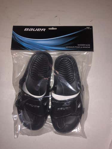 Black New Bauer Men's Shower Sandals Medium