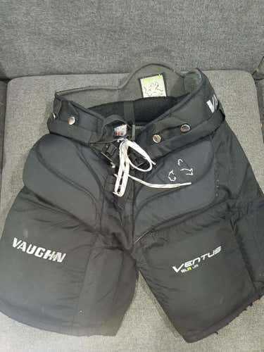 Black Used Junior Small Vaughn Ventus SLR Hockey Goalie Pants