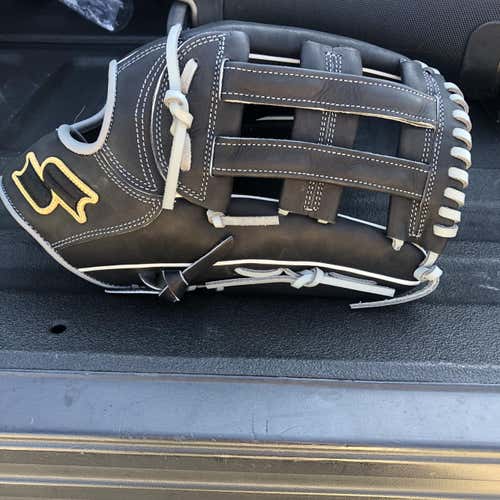 Black High School/College Outfield Black Line 12.5" Baseball Glove