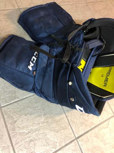 Blue Used Senior Large CCM Premier SE Hockey Goalie Pants