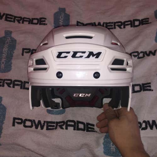 White Used Medium CCM Resistance 100 Pro Stock Helmet