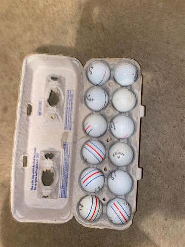 White Used Callaway Chrome Soft 12 Pack (1 Dozen) Balls