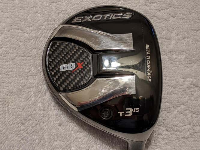Tour Edge Exotics T 15* 3 Wood Club Head Only With Matching Head Cover