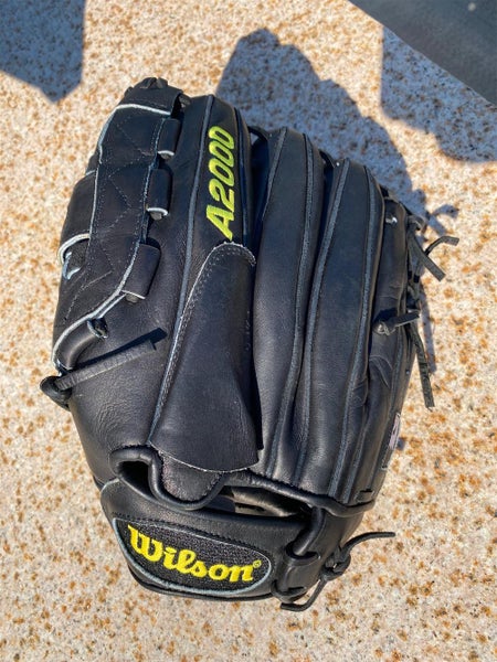 Black High School/College Pitcher's A2000 12" Baseball Glove