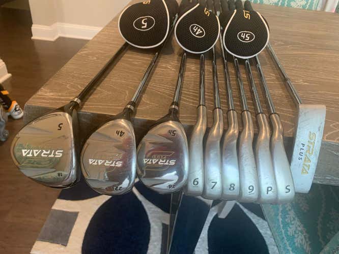 Used Men's Callaway Left Hand Strata Plus Clubs (Full Set) Regular Flex 10 Pieces