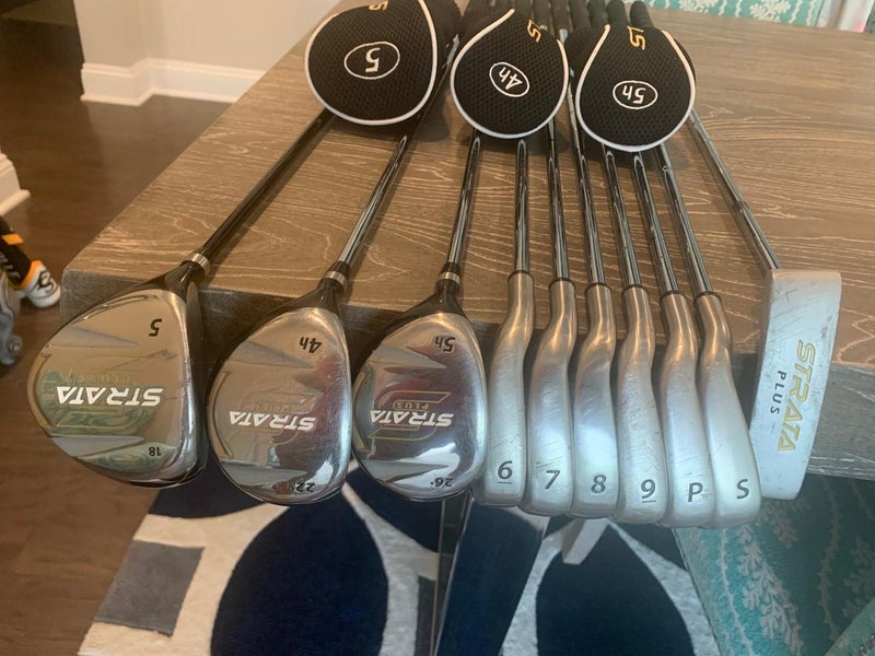 Used Men's Callaway Left Hand Strata Plus Clubs (Full Set) Regular Flex 10 Pieces