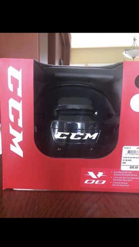 Black New Large CCM Vector V08  Helmet