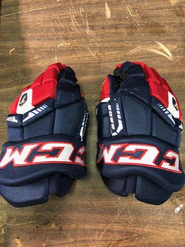 Blue Used Senior CCM Pro Model Gloves 14" Pro Stock