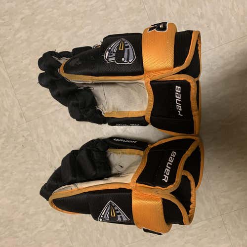 Black Senior Bauer 4 Roll 14" Pro Stock Gloves