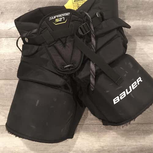 Black Junior Large Bauer S27 Hockey Goalie Pants