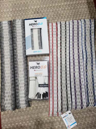 White New ECD Lacrosse 8 Pack of Mesh