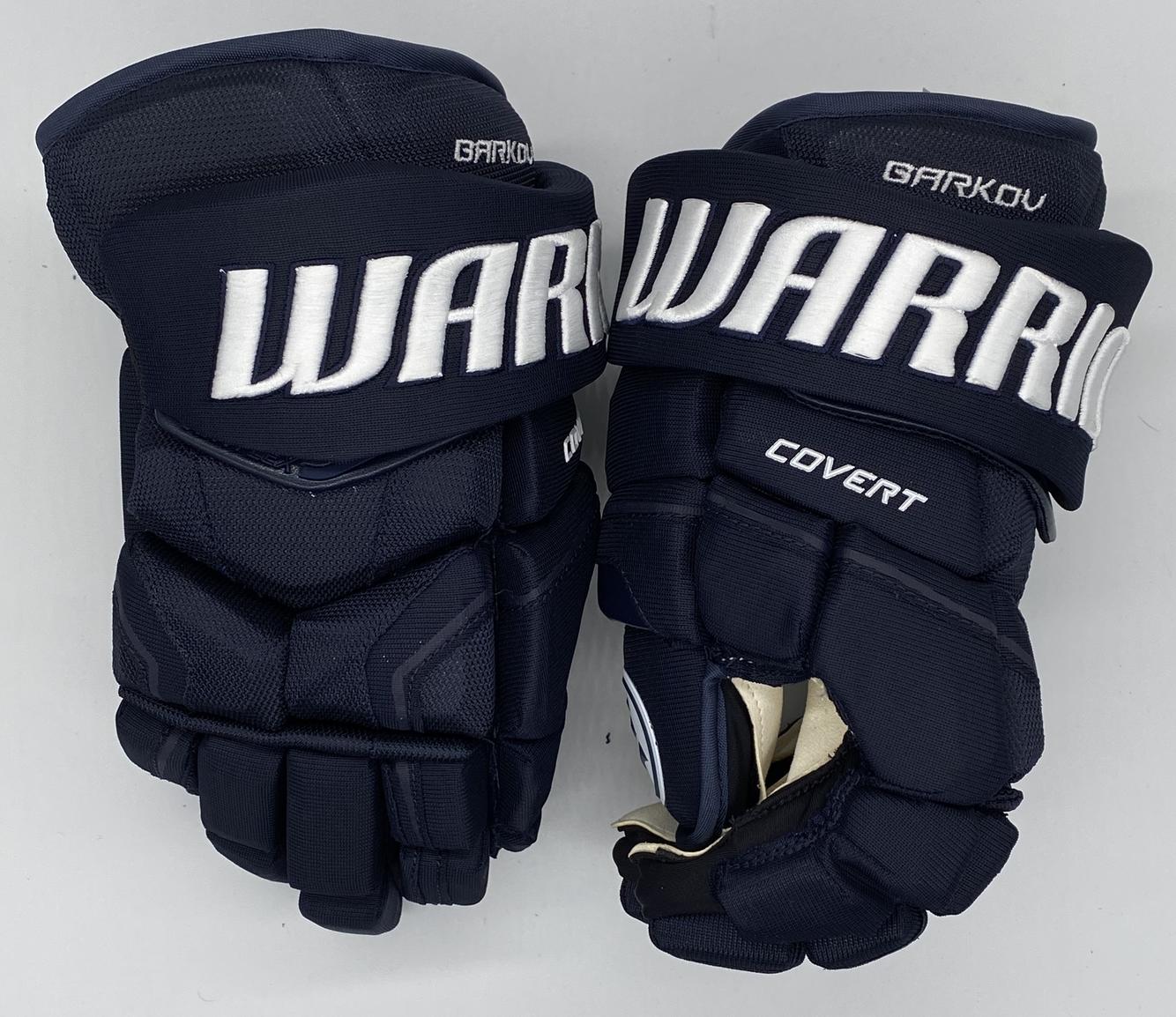 Warrior Covert QRE Pro Stock Custom Hockey Gloves 14" Navy NHL Panthers