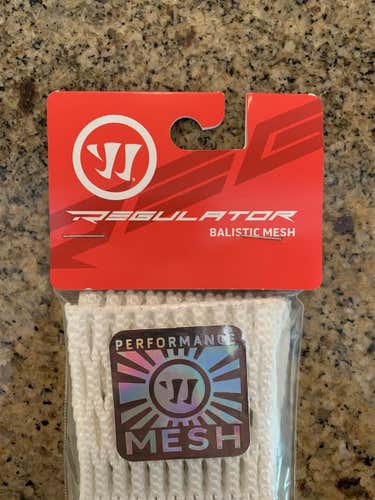 New Warrior Regulator Ballistic Performance Lacrosse Mesh, White