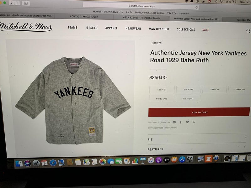 Authentic Jersey New York Yankees Home 1929 Babe Ruth - Shop Mitchell &  Ness Authentic Jerseys and Replicas Mitchell & Ness Nostalgia Co.