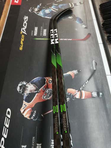 2 Pack | P92 | 85 Flex CCM Left Hand RibCor Trigger 4 PRO Hockey Stick Toe Pattern Pro Stock