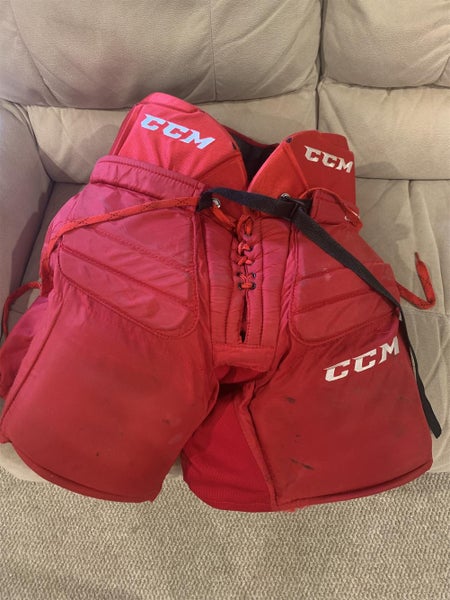 Red Senior Medium CCM Hockey Goalie Pants