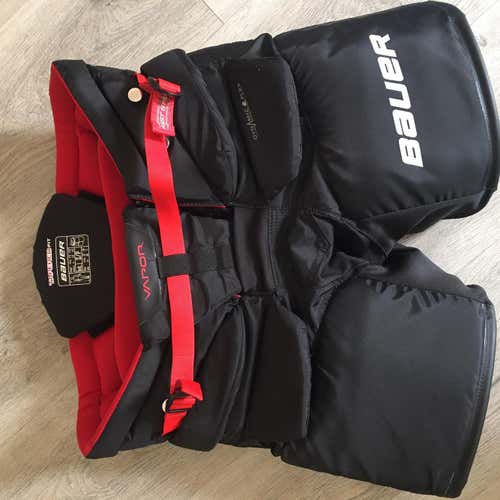 Black Intermediate Small Bauer Vapor 1X  Hockey Goalie Pants
