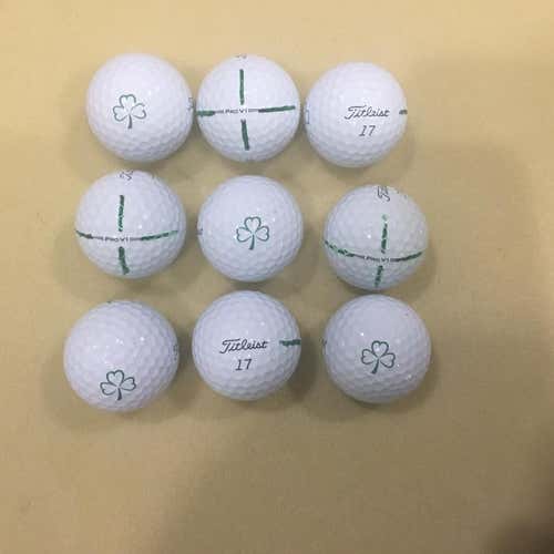 White Used Titleist Pro V1 9 Pack Balls