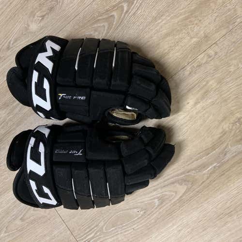 Black Senior CCM Tacks 4 Roll Pro 14" Pro Stock Gloves