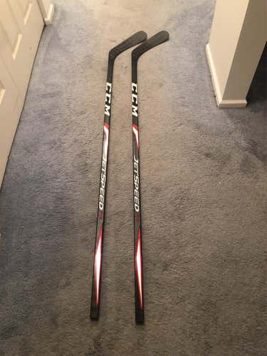 2 Pack John Carlson Washington Capitals CCM JetSpeed FT2 Pro Stock Hockey Stick