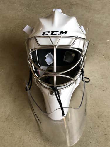 White Used Senior CCM 1.9 Goalie Mask