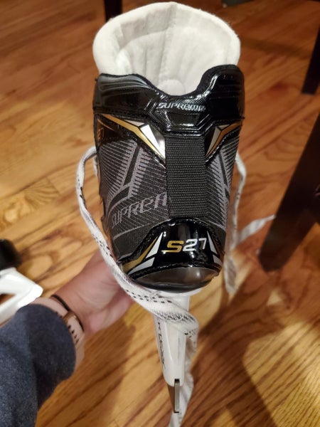 Used Junior Bauer Supreme S27 Hockey Goalie Skates Regular Width Size 2.5