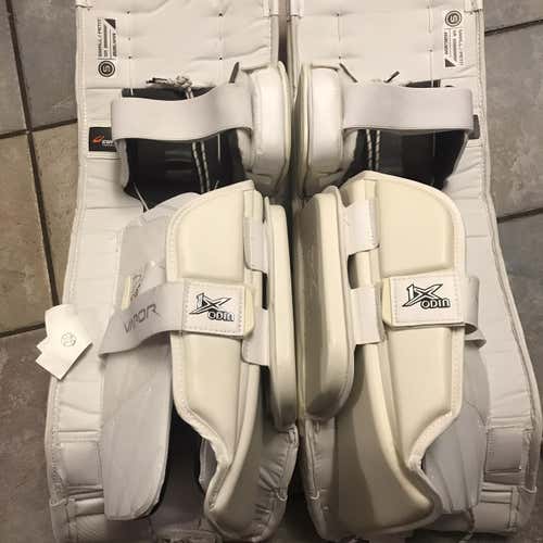 White Senior 33" Bauer Vapor 1X Goalie Leg Pads