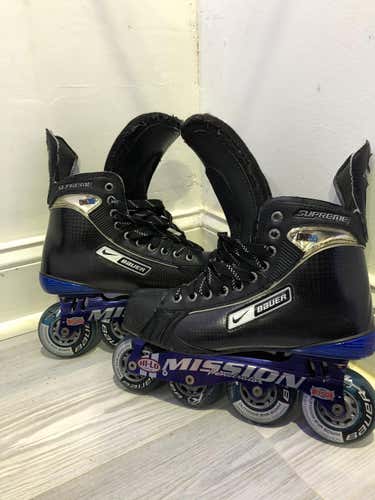 Used Senior Bauer Inline Skates Regular Width Size 8.5