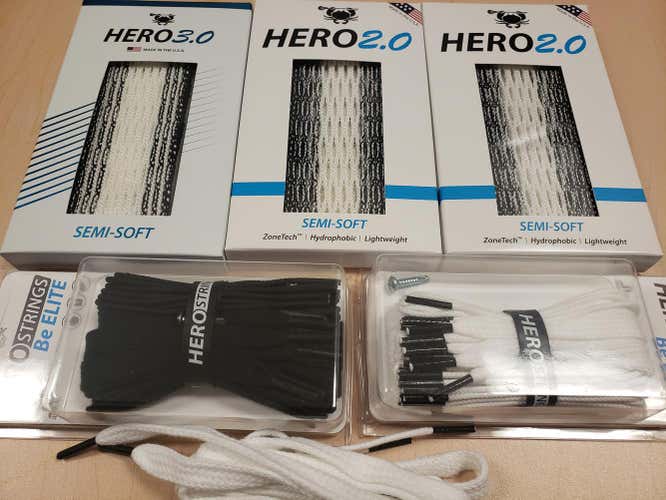 Black New ECD Lacrosse Hero 2 Zones Fade & Storm Striker