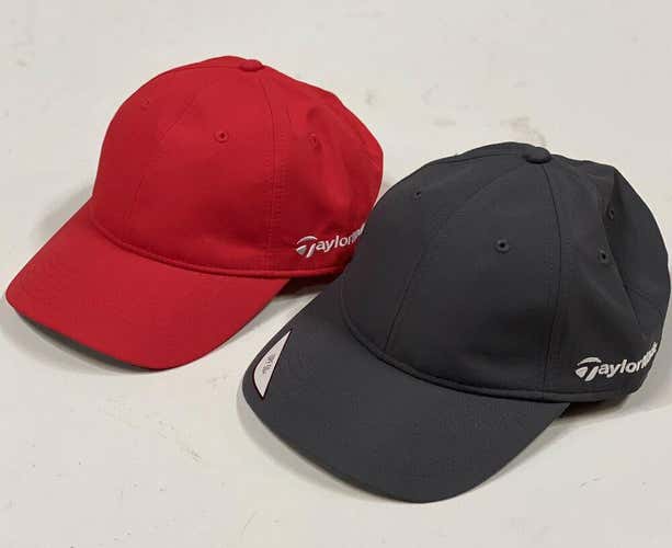 TaylorMade Golf Performance Adjustable Blank Hat Lot Pack Red, Graphite #36460