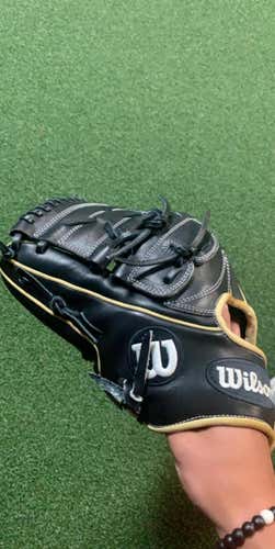 Black High School/College Pitcher's A2K 12" Baseball Glove