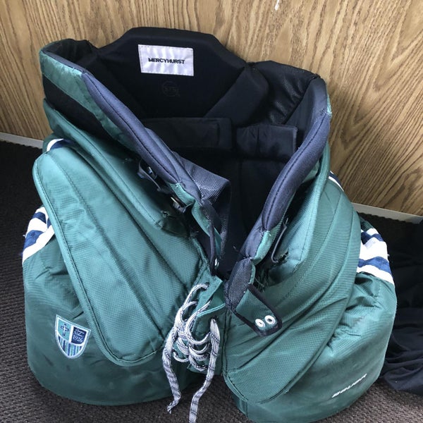 Green Senior Large Bauer Pro Stock Hockey Goalie Pants