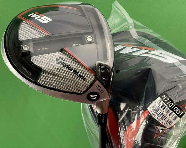 TaylorMade M5 Driver 10.5* HZRDUS Smoke 6.0 Stiff S-Flex w/ Cover & Tool #79698