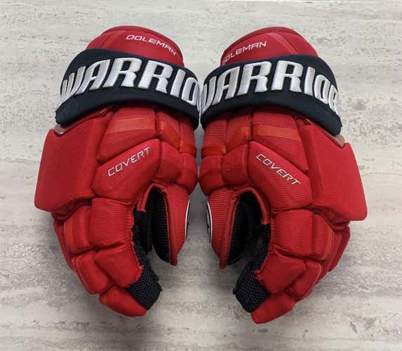New Blake Coleman New Jersey 14” Warrior QRE Pro Stock Gloves