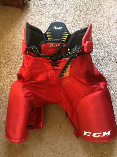 Red Senior XL CCM Tacks 5092 Pro Stock Hockey Pants