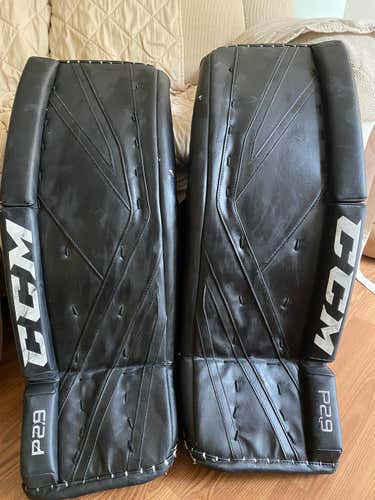 Black Used Intermediate 32"+1 CCM Premier P2.9 Goalie Leg Pads