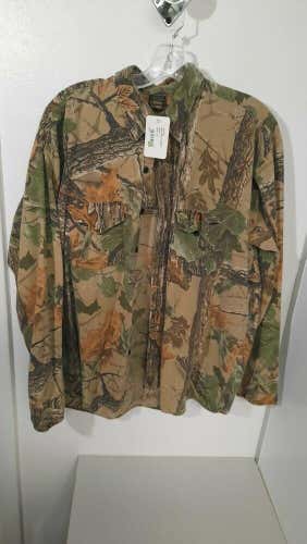Camo Gear Long sleeve button-up camouflage hunting shirt size extra large