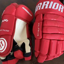 Red Junior Warrior Alpha DX4 12"  Gloves