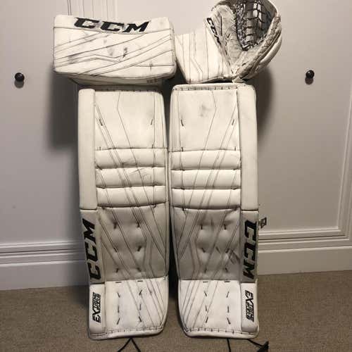 White Senior 34" Regular Eflex 3 Goalie Full Set