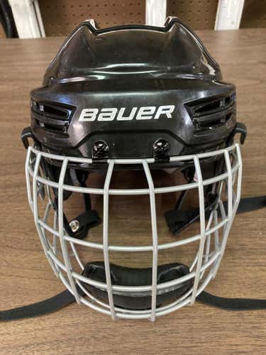Black Small Bauer IMS 5.0 Helmet with Extra Cage
