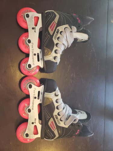 Bauer Mega 40-70 SE Inline Skates Size 10 Youth