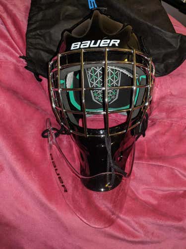 Black Used Junior Bauer NME 4 Goalie Mask