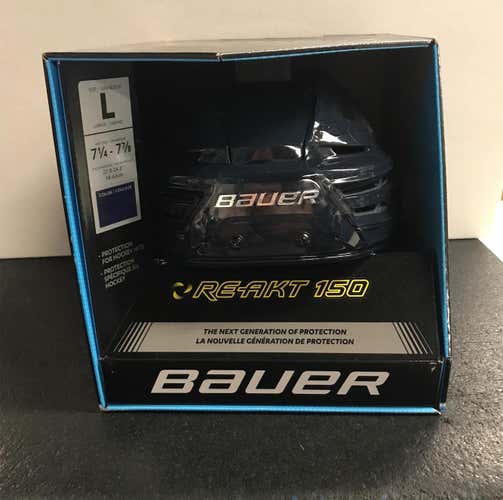 New Bauer Re-Akt 150 Hockey Helmet Large Navy Blue