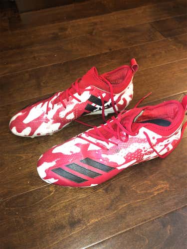 Rutgers Team Issued White Men's Size 11 Adidas Cleats