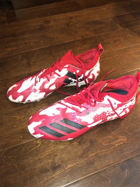 Rutgers Team Issued White Men's Size 11 Adidas Cleats