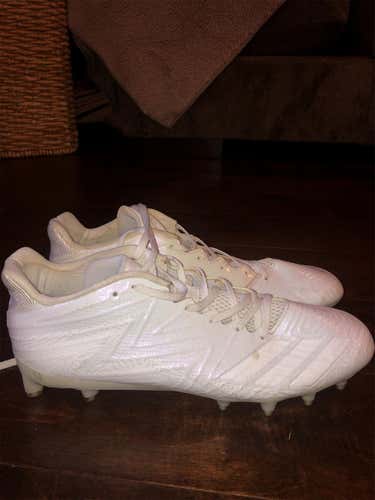 White Men's Size 11.5 (Women's 12.5) Adidas Cleats