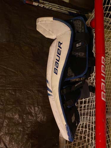 White Intermediate 29" Bauer Supreme S29 Pro Stock Goalie Leg Pads