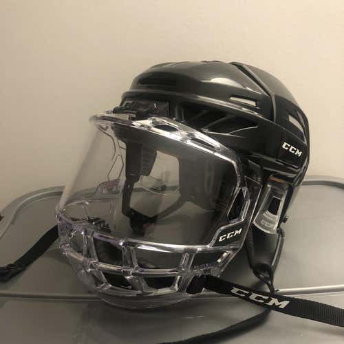 Black Used Large CCM Fitlite 3DS Helmet with FV1 Shield